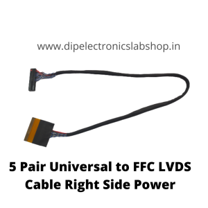 5 Pair Universal to FFC LVDS Cable Right Side Power