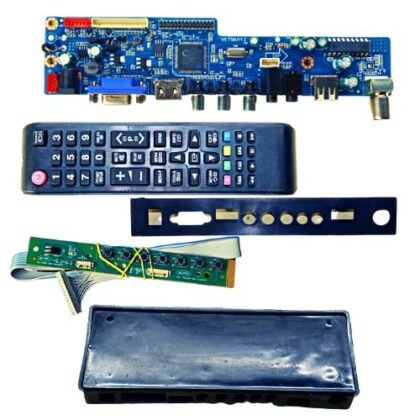 Original VS.T56U11.2 Universal LED TV Motherboard Kit (with IR Sensor, Keypad, Plastic Casing, and Remote Control