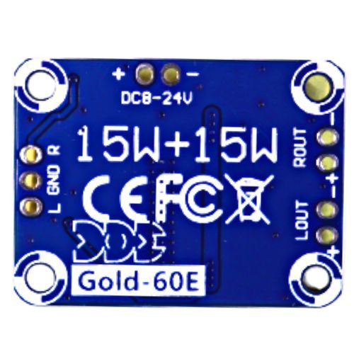 Digital stereo Audio Amplifier Board Gold - 60E