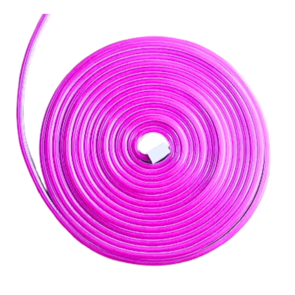 PINK Color Flexible Neon Light 12V 5 Meter – High Quality LED Strip for Decoration and DIY Projects