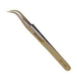 koocu ST-15 Stainless Steel Curved Pointed Tip High Hardness Tweezer – Precision Tool for Technicians