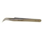 Stainless Steel Curved Pointed Tip High Hardness Tweezer – Precision Tool for Technicians