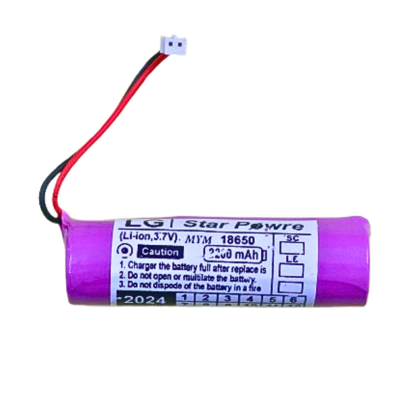 LG Star Power 3.7V 18650 2200mAh Lithium-Ion Battery with 2mm Pitch Connector – High Quality & Long Lasting