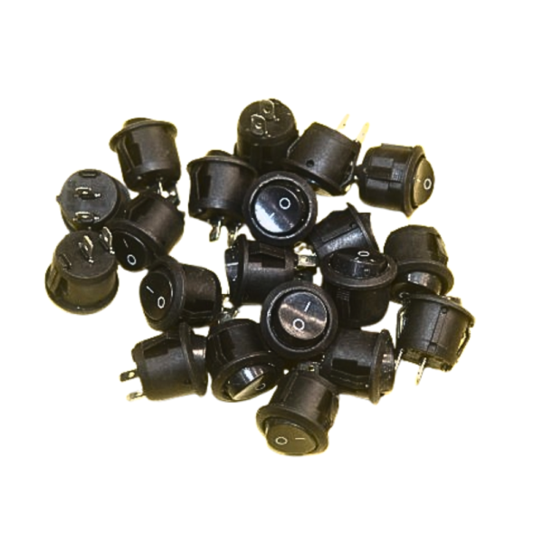 2-Pin Rocker Switch Circle (ON-OFF) – High-Quality Round Toggle Switch