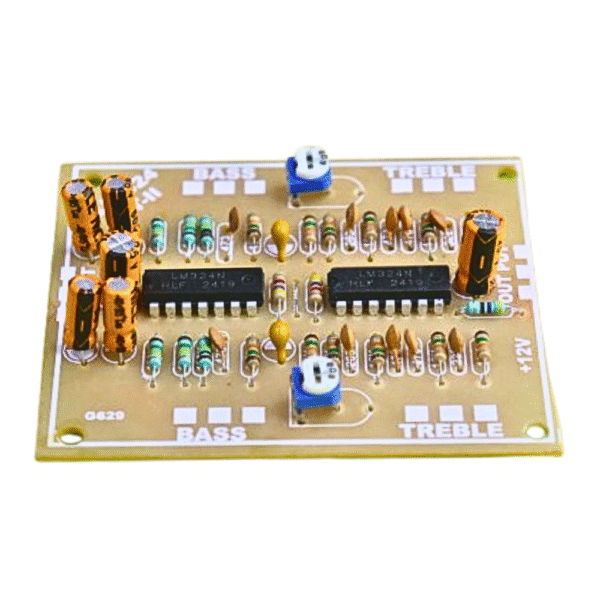 Bass Treble Board with Double LM324 IC | Preamp Tone Control Board