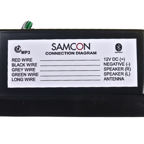 SAMCON YOYO 12V Digital Audio Player for Car/E-Rickshaw/TukTuk with USB, AUX, SD, Bluetooth - 4440 Audio IC