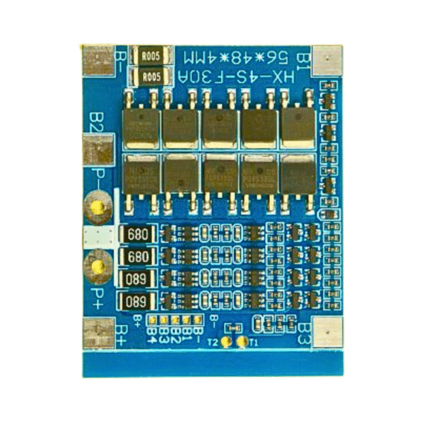 4S 30A 12.8V LiFePO4 BMS Protection Board with Balance – Heavy Duty for 32650/32700 Battery Packs