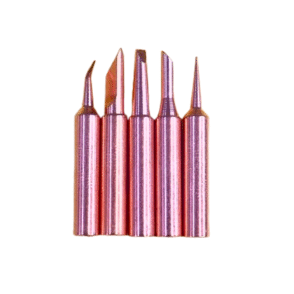 5Pcs Copper Soldering Iron Bit Set for T900 Series Soldering Iron – High Precision Tips for DIY, Repair, and Professional Use