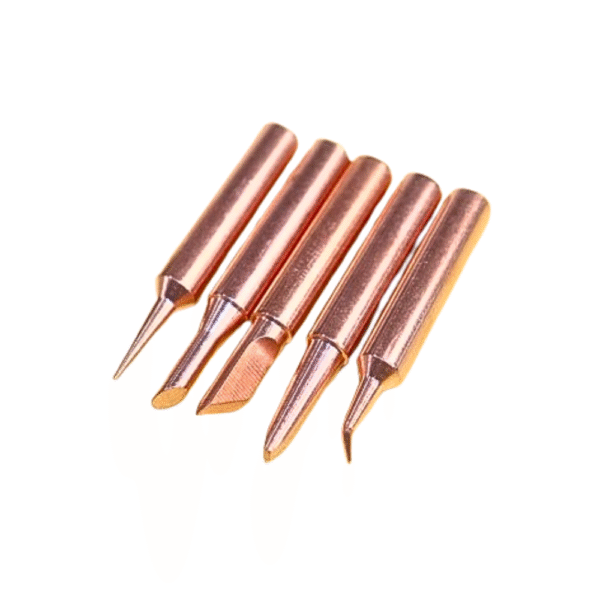 5Pcs Copper Soldering Iron Bit Set for T900 Series Soldering Iron – High Precision Tips for DIY, Repair, and Professional Use