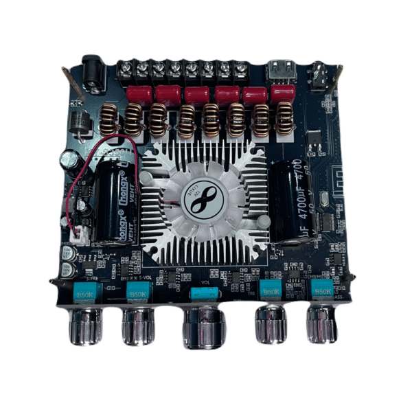 XY-S350H 220x2 + 350W App Control Class D Audio Amplifier Board with Bluetooth 5.1, AUX & USB Input, Subwoofer Frequency and Tone Control Knobs