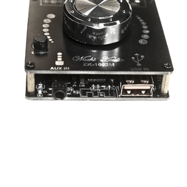 ZK-1002M Class D Amplifier Board – 100W+100W Dual Channel with Bluetooth 5.0 & AUX Input | Compact Hi-Fi Audio Power Amp