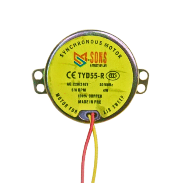TYD55-R Synchronous Motor | AC 220/240V | 100% Copper | 5/6 RPM | 4W | Reliable & Quiet
