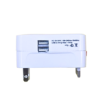 Universal Worldwide Travel Adapter with Surge Protection & Dual USB (2.4A) | Compatible with US, UK, EU, AU | Compact & Safe