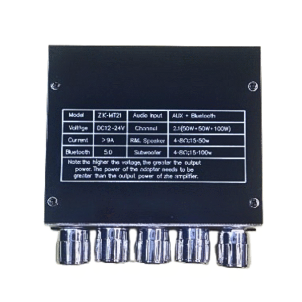ZK-MT21 50x2+100W Class-D Audio Amplifier Board with Bluetooth 5.0 | High Power Subwoofer & Stereo Class-D Amplifier