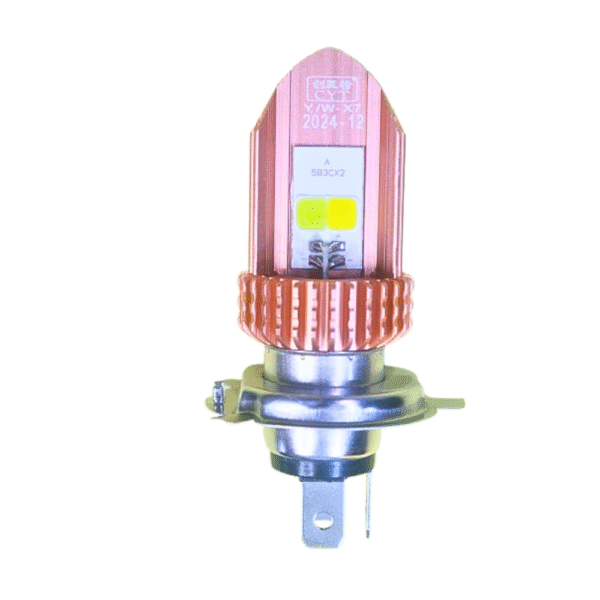 12V 35W High Brightness Head Light for all Bike with CREE-MKR Chips | H4 Holder | Dual Color – White & Warm White