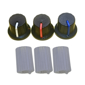 21x16mm Potentiometer Volume Control Rotary Knob with Knurled Adapter – Durable, Easy Grip, Universal Fit