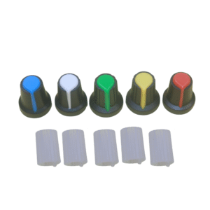 Coloured Potentiometer (Volume) Control Knob with Knurled Adapter | Durable & Easy Grip for Audio, Amplifier, and DIY Projects