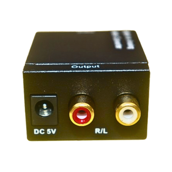 Digital to Analog Audio Converter with Toslink Optical Cable & Power Adapter