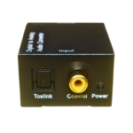 Digital to Analog Audio Converter with Toslink Optical Cable & Power Adapter