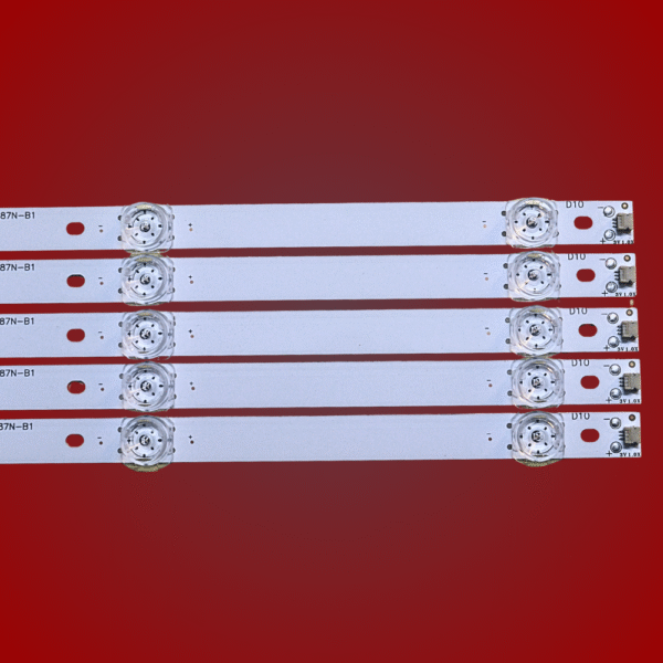 VU 55 Inch LED TV Backlight Strip | 3V 10 LEDs 41.5cm Lens 4K Type | 5 Pcs Set for Repair & Replacement