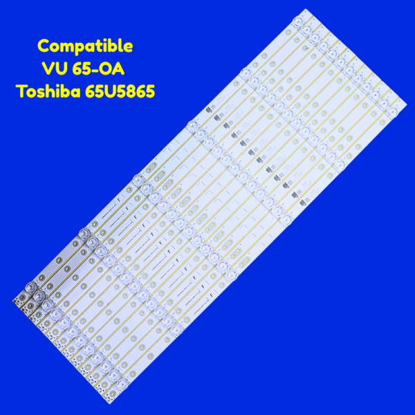 VU 65-OA LED TV Backlight Strips 3V 6LED 610mm lenth 12pcs Set