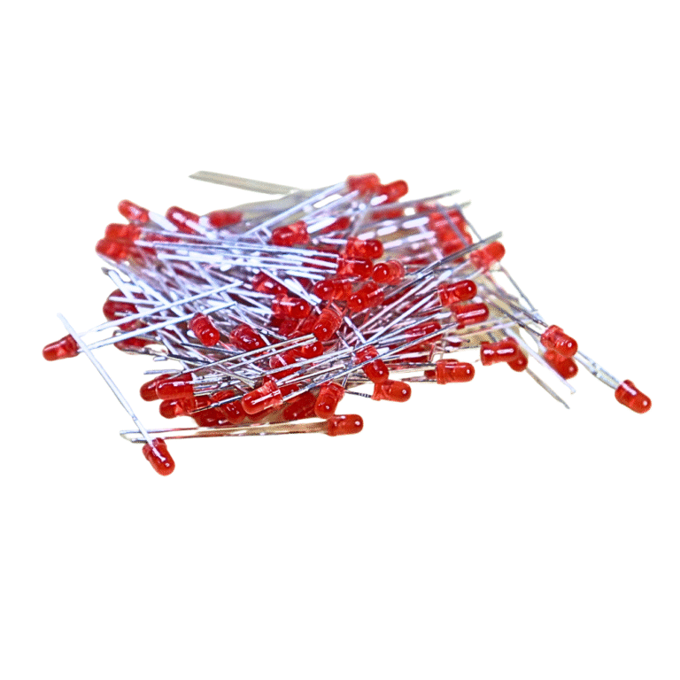 3mm Red LED Round Shape – Pack of 100 | Bright Light Emitting Diodes ...