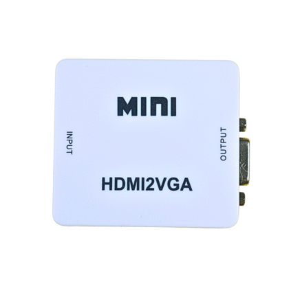 HDMI to VGA Converter with Audio Output (3.5mm Jack) | Full HD 1080p Adapter for Monitor, Projector, TV