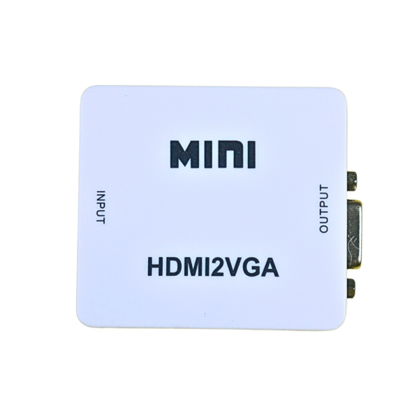 HDMI to VGA Converter with Audio Output (3.5mm Jack) | Full HD 1080p Adapter for Monitor, Projector, TV