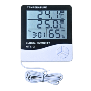HTC-2 Digital Alarm Clock with Temparature and Humidity Meter