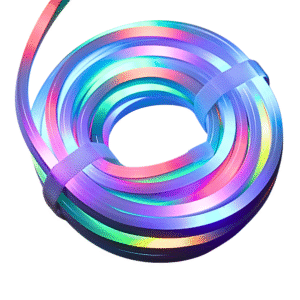 Remote & App Control Flexible RGB Neon Light Strip – 5 Meter | Smart RGB Neon Rope Light for Decoration | Music Sync, DIY Effects, Waterproof, Cuttable