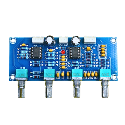 XH-A901 Pre-Amp Audio Tone Controller Module with (Volume + Treble + Mid + Bass Control)