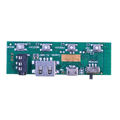 COSMIC-1407 / AT1407 Bluetooth Audio Amplifier Board with USB, TF Card, AUX, FM & Remote Control | 5V Rechargeable Wireless Audio Module