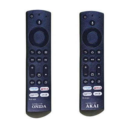 ONIDA & AKAI Smart LED TV Remote Control RLS 423 with Voice Button | Netflix, Prime Video, Amazon Music Shortcut Keys | Replacement Smart TV Remote